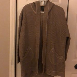 Women’s Mocha Ribbed Cardigan